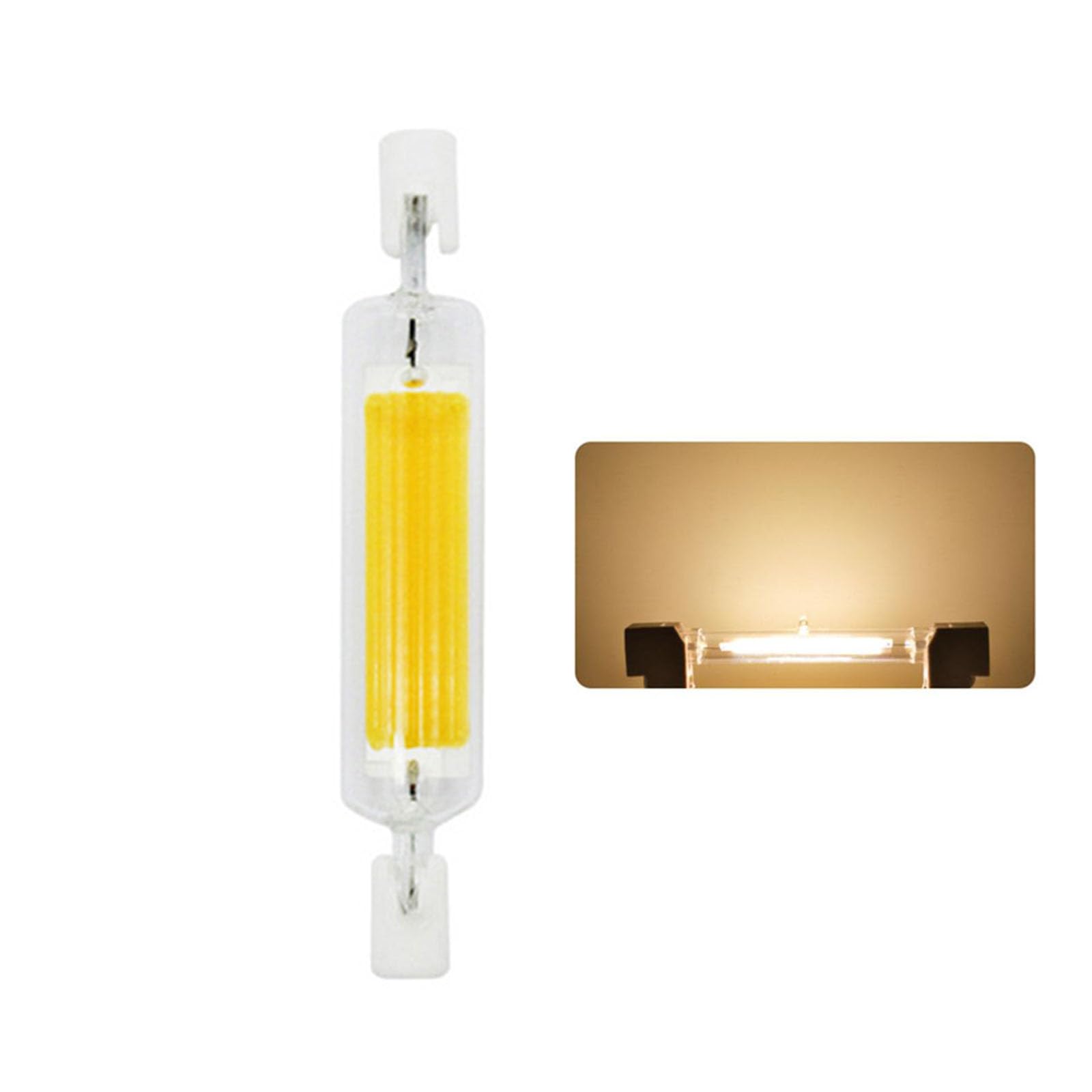 Pepwe 78Mm 10W 2Pcs Dimmable 78Mm 118Mm R7s Led Bulbs 5W Double Ended Reflector Cobs Filament Lamp R7s 78Mm Led Lamp Bead Lamp