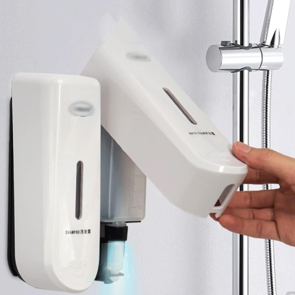 Countertop Soap Dispensers,2 Chamber Wall Mount,Manual Soap Pump Liquid Shampoo Shower Gel Lotion Dispenser Bathroom Kitchen Soap dispensers