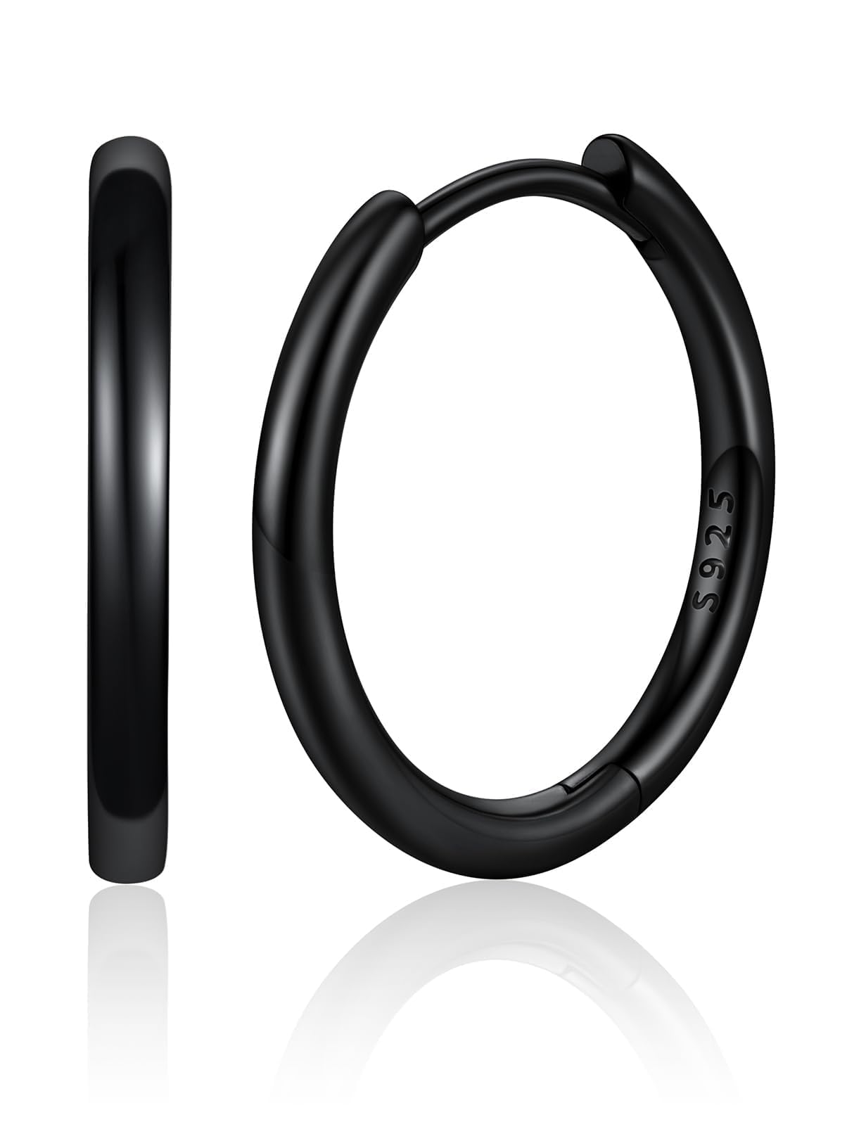 Silvora 925 Sterling Silver Hoop Earrings for Women, Small Huggie Hoops