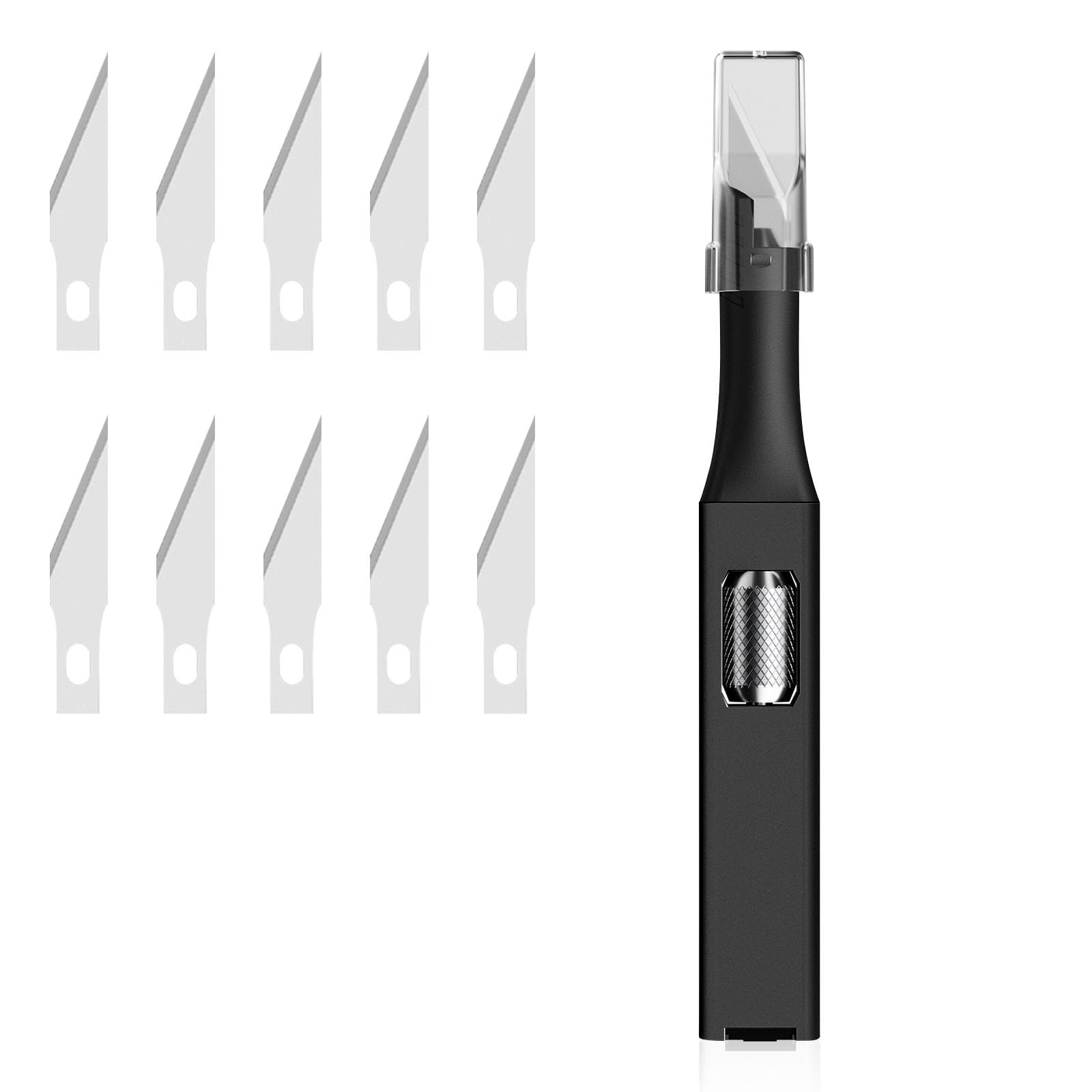 Cuchillo De Precisión,1pc Cutter Con 10 Cuchillas De Recambio,Cutter Modelismo Profesional, Cuchillos De Arte De Precisión,Para Cortar Modelos,Bricolaje, Arte, Modelado