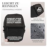 Heimatpfoten® Leckerlitasche für Hunde aus Kunstleder - Gassitasche mit Einhand Magnet-Verschluss - Hunde-Leckerli-Beutel (Größe S - Schwarz)