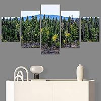 SIGNWIN 5 Panel Canvas Wall Art Greenlands for Home Decorations Ready to Hang - 60