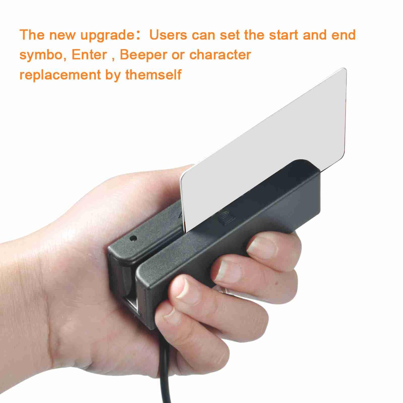 Lector de Tarjetas magnéticas, Lector de Tarjetas de Banda magnética USB MSR90, 3 Pistas Mini mag Hi-Co Swiper, para POS, Banca, Lealtad, Control de Acceso, Verificación de Identidad