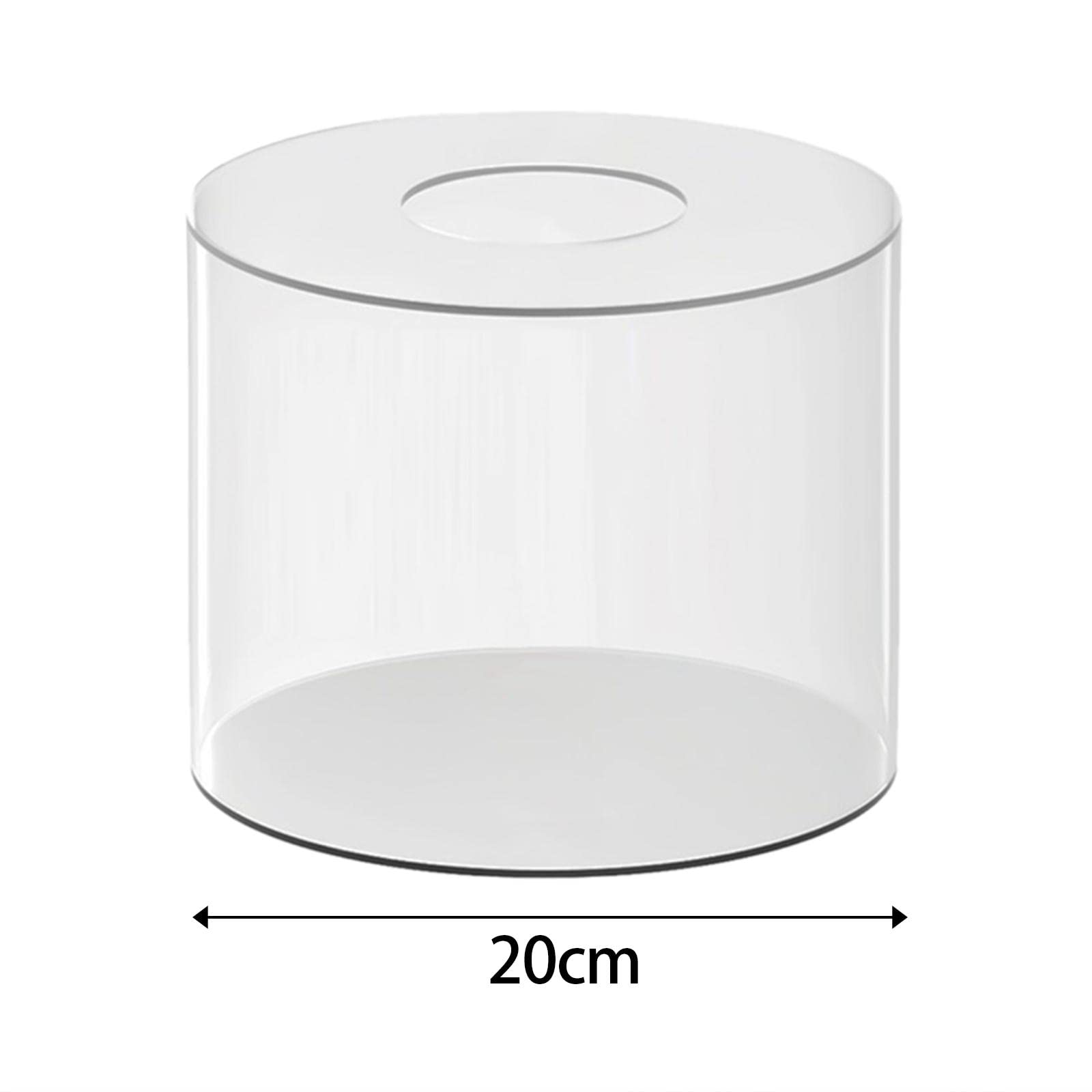 Soporte Acrílico para Pasteles Estructura Cilíndrica Apilable Decorativa Y Base Redonda Transparente Tablero Rellenable Adecuado para Exhibición, 20 CENTÍMETROS, Individual