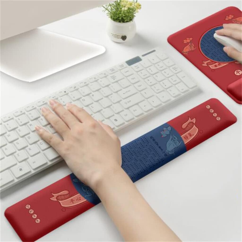 JSEIAJB Pad Wrist Pad Wrist Rest Memory Foam Cushion Set Computer Office Red Keyboard Hand Rest