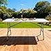 Lakhow Folding Table 6ft Heavy Duty Portable Table Indoor Outdoor with Parties, Camping & BBQs, Folds in Half for Easy Storage, No Assembly Required, White