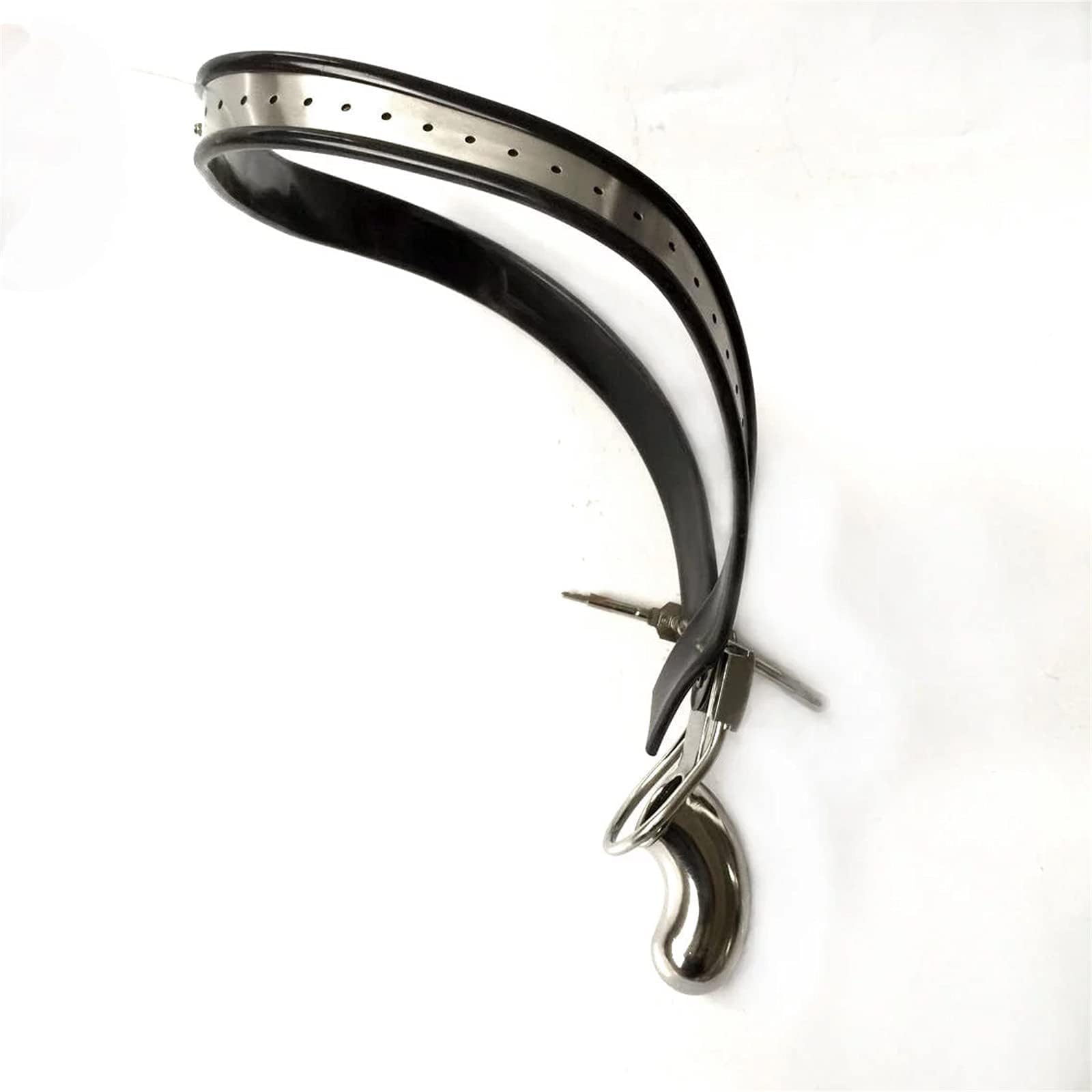 L'esperienza bondage definitiva, set di cinture di castità in acciaio inossidabile combinato con gabbia per pene e plug anale, la biancheria intima sex toy definitiva per gli amanti(90/100)