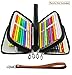 72 Slots Pencil Case - PU Leather Handy Multi-layer Large Zipper Pen Bag with Handle Strap for Colored / Watercolor Pencils, Gel Pen, Makeup Brush, Small Marker and Sharpener (Brown)
