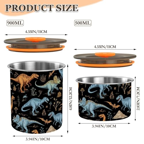 Contenedor hermético de acero para café 900ml miniatura 2