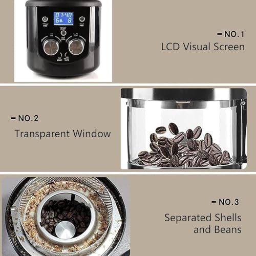 Cafetera tostadora eléctrica con temporizador 100g miniatura 2