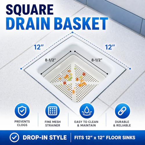 Cubierta de desagüe cuadrada de piso 8.5 pulg Leyso miniatura 6