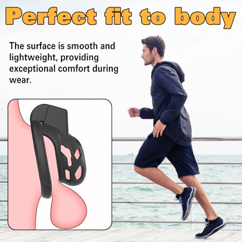 Image of Male Chastity Cage with 5 Size Rings, Lightweight Breathable Chastity Device with Invisible Lock, Comfortable Fit with Ventilated Design & Urination Hole (XS,Black)