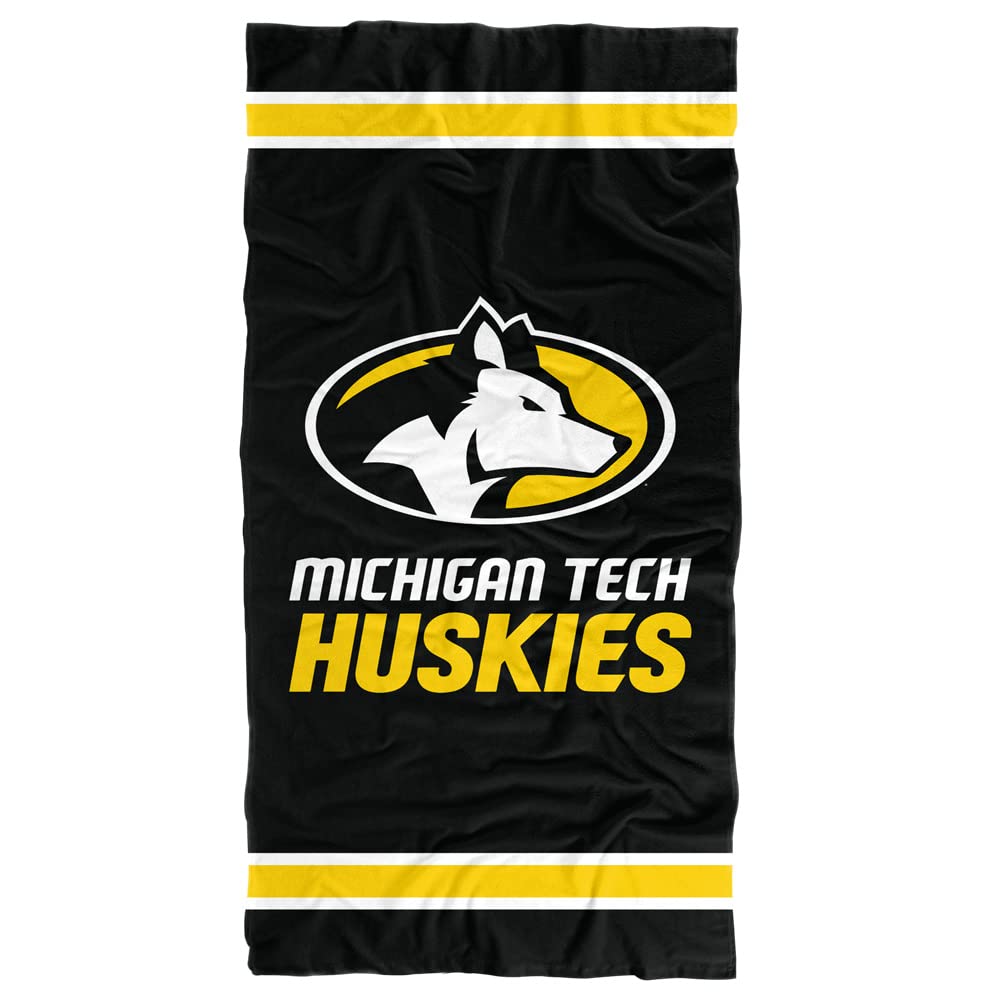 LOGOVISION Michigan Tech University Beach Towel/Bath Towel, 30"x60" Stripes