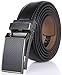 Marino Avenue Men’s Genuine Leather Ratchet Dress Belt with Linxx Buckle, Enclosed in an Elegant Gift Box - Black Design Leather Buckle with Black Leather - Adjustable from 28" to 44" Waist
