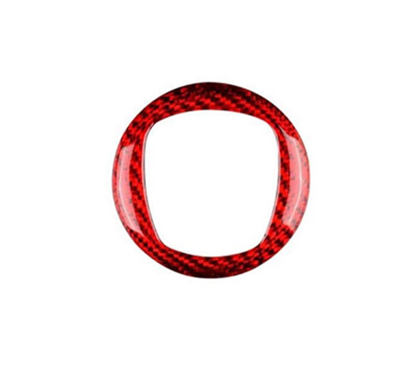 Qibbei Rosso Car Decoration Interior Styling Accessories Steering Wheel Center Ring Cover Sticker For Fiat 500 2008-2023 Stickers(Rosso)