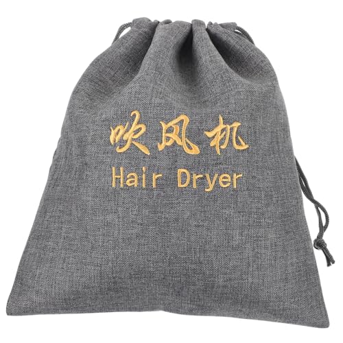 VICASKY Hair Dryer Bag Toiletry Pouch Travel Storage Blow Dryer Hair Dryer Organizer Bag for Hair Dryer Drawstring Bag Makeup Brush Bag Linen