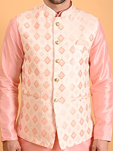 Image of Uri and MacKenzie Men's Silk Blend Kurta Pajama with Designer Ethnic Nehru Jacket /Modi Jacket