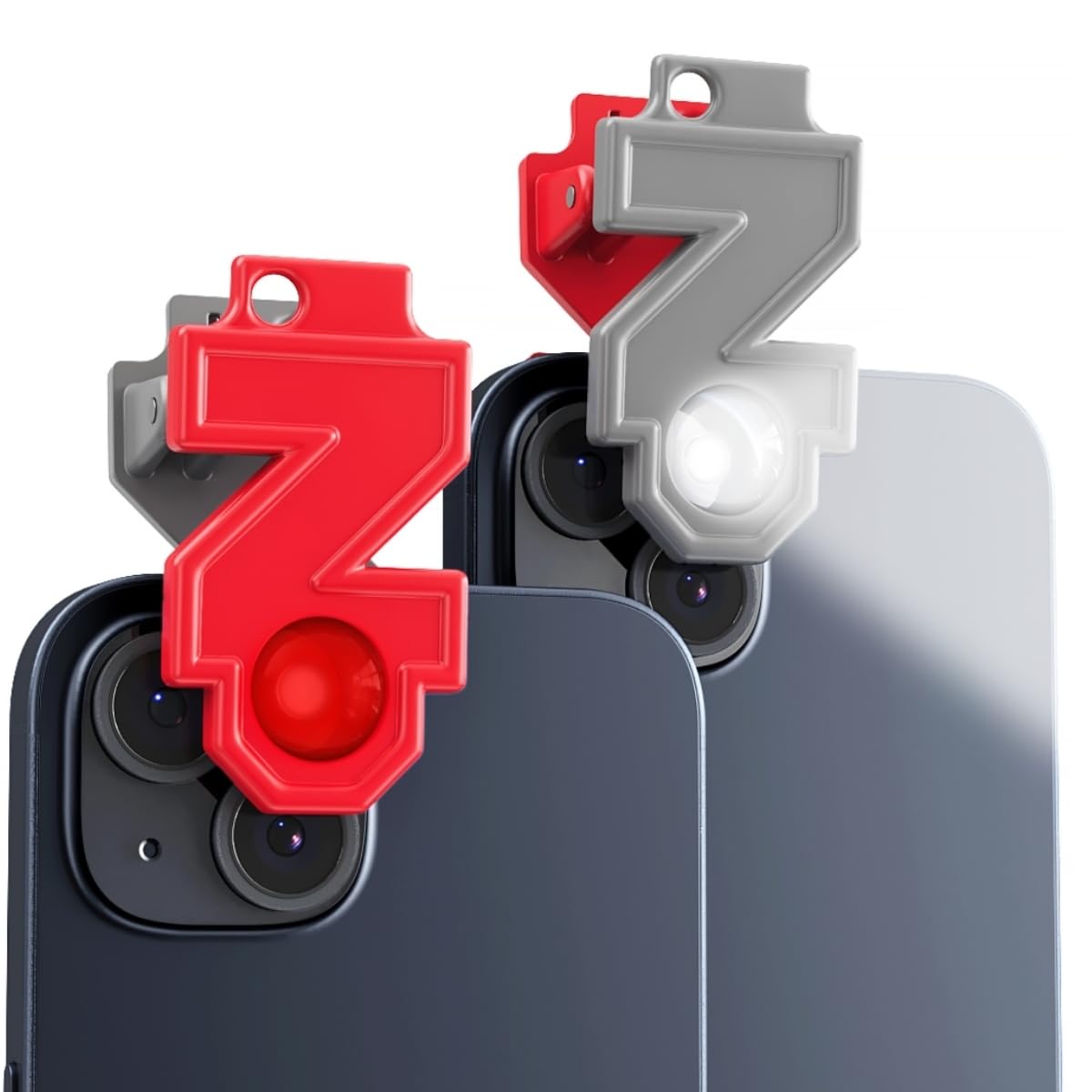 Red Flashlight and Spotlight Adapter for Smartphones, 2-in-1 Outdoor Accessory for Camping, Fishing, Hunting, Astronomy, and Travel, No Batteries or Charging Cords Required