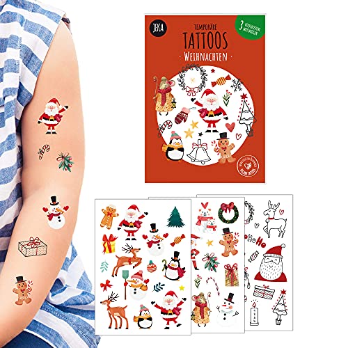 Hautfreundliche Kindertattoos für Adventskalender & Weihnachten, 3...