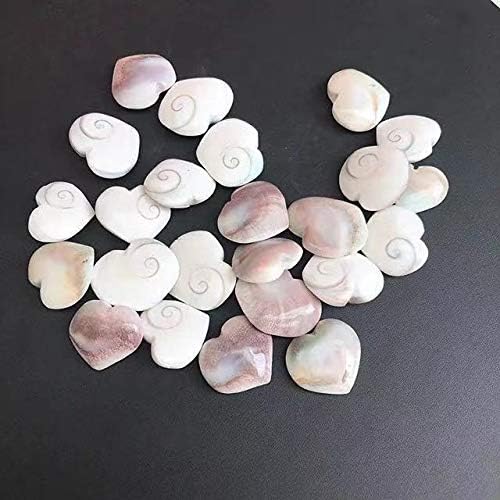 Miniatura 2 de 5pc 1.181 in Natural Crystal Rocks Stone Shiva Eye Heart Shaped Sea Shell for Healing
