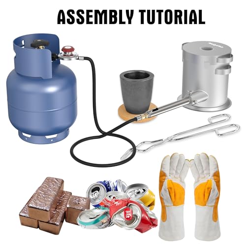 Nelyrho NY-003 3Kg Stainless Steel Propane Melting Furnace Kit With Crucible And Tong Complete Home Foundry Set For Scrap Metal Recycling Gold thumb #7
