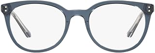 Polo Prep PP8529 Eyeglass Frames, Shiny Navy Crystal/Demo Lens, 47 mm