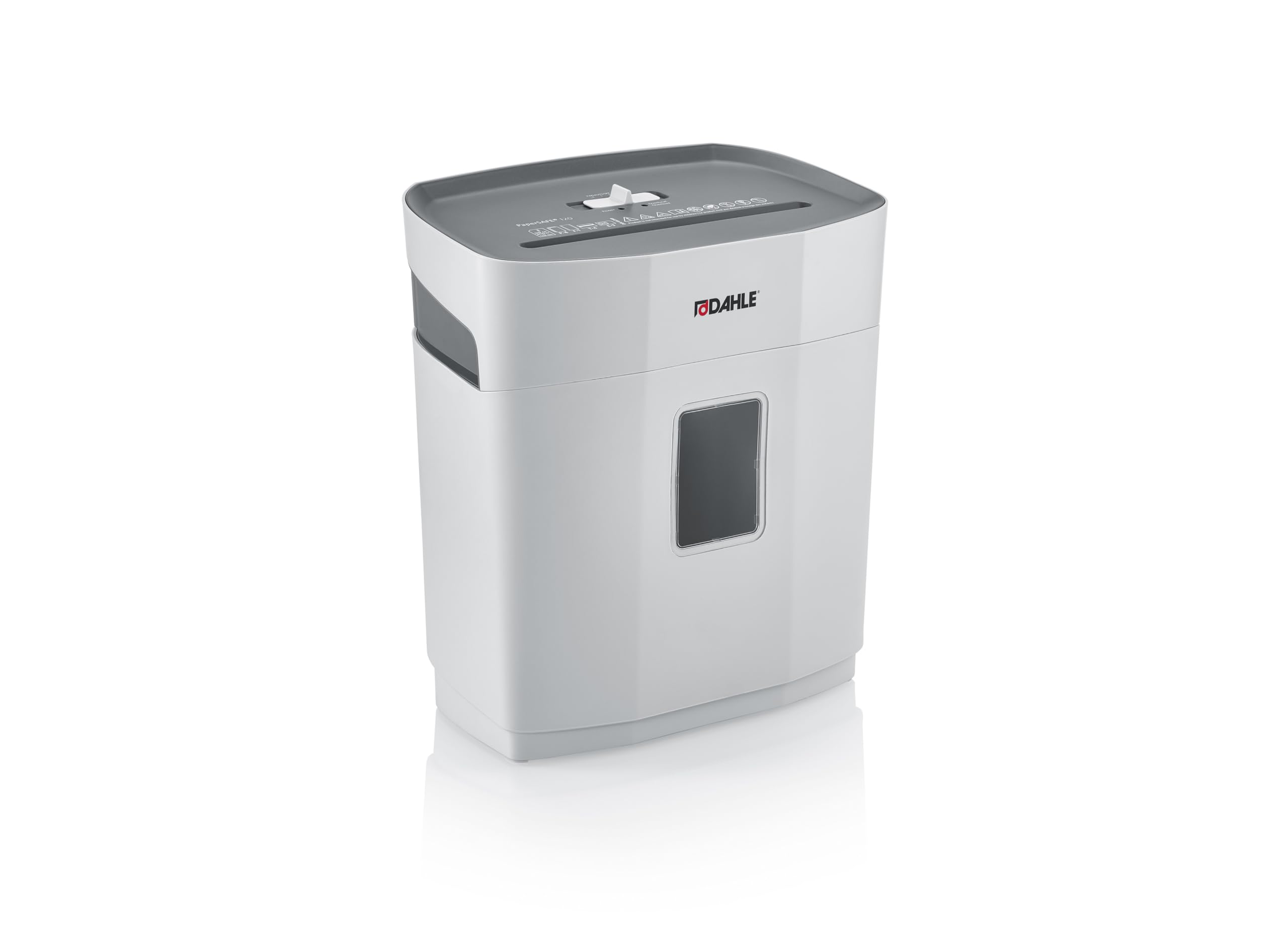 Dahle PaperSAFE PS 120 distruggidocumenti (8 fogli, livello di sicurezza P4, taglio a particelle, privo di olio e manutenzione, 12 litri), grigio