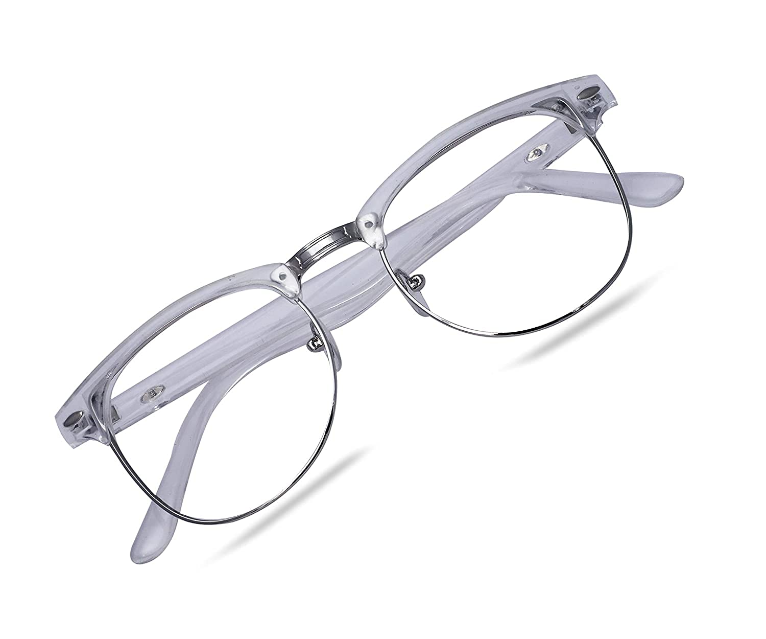 Black JonesBlue Light Blocking Glasses Semi Rimless Eyewear For Women Men Blue Ray Filter Lens Pack of 1