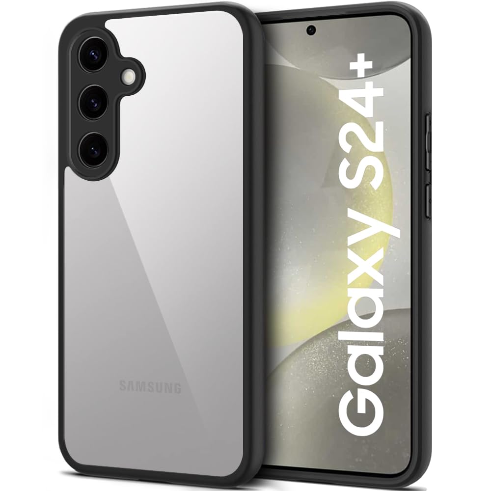 TheGiftKart Ultra-Hybrid Clear Back Cover Case for Samsung Galaxy S24 Plus 5G | Shockproof Design | Camera Protection Bump | Transparent Back Cover Case for Samsung S24 Plus (PC & TPU, Black Bumper) (B0CR7BF6Q3) Amazon Price History, Amazon Price Tracker