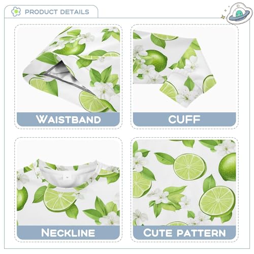 JUNZAN Fresh Lime Fruit White Kids Girls Pullover Hoodie Fleece Hoodies for Girls Party 4T3