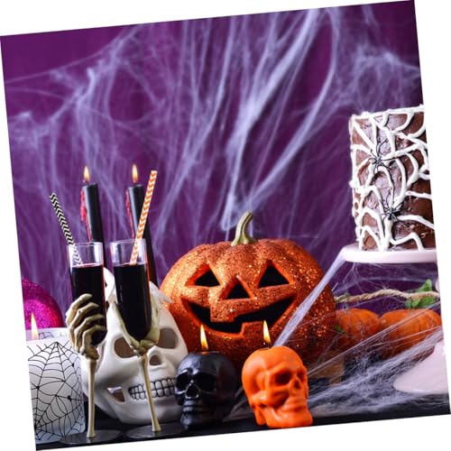 100 pitillos desechables de papel para Halloween miniatura 6