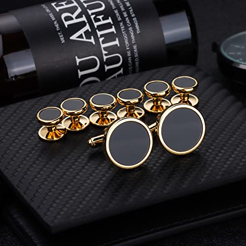Image of HAWSON Fashion Mother-of-Pearl Tuxedo Shirt Button and Cufflink Set, Specially Designed for Wedding Business