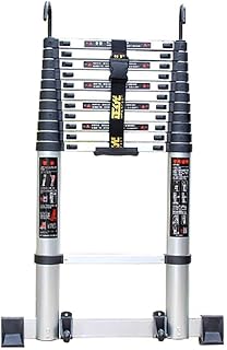Multipurpose Ladder Telescopic Ladder Alumitelescoping Ladder Multi Purpose Heavy Duty Extension Tall Ladder with Hook and Wheel for Outdoor Climbing,Easy to Store Comfortable Anniversary