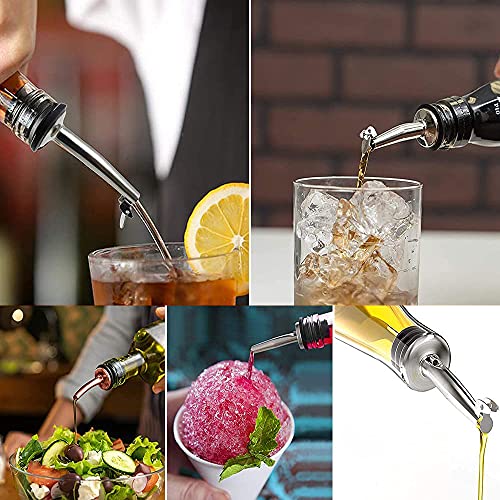 Lahviuu Fles Pourers,6 stuks RVS Speed Pourer met scharnierende Flip Top Cap,Freeflow Pourers Liquor Pourer,voor wijn… - Image 8