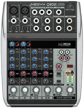 Behringer Q802USB Mixer Top-Down View