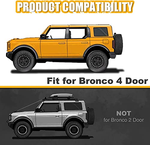 Broaddict Door Molding Kit Fit For Ford Bronco 4-Door 4Dr 2021 2022 2023 Door Side Molding Trim Sill Kit Accessories #TOP1