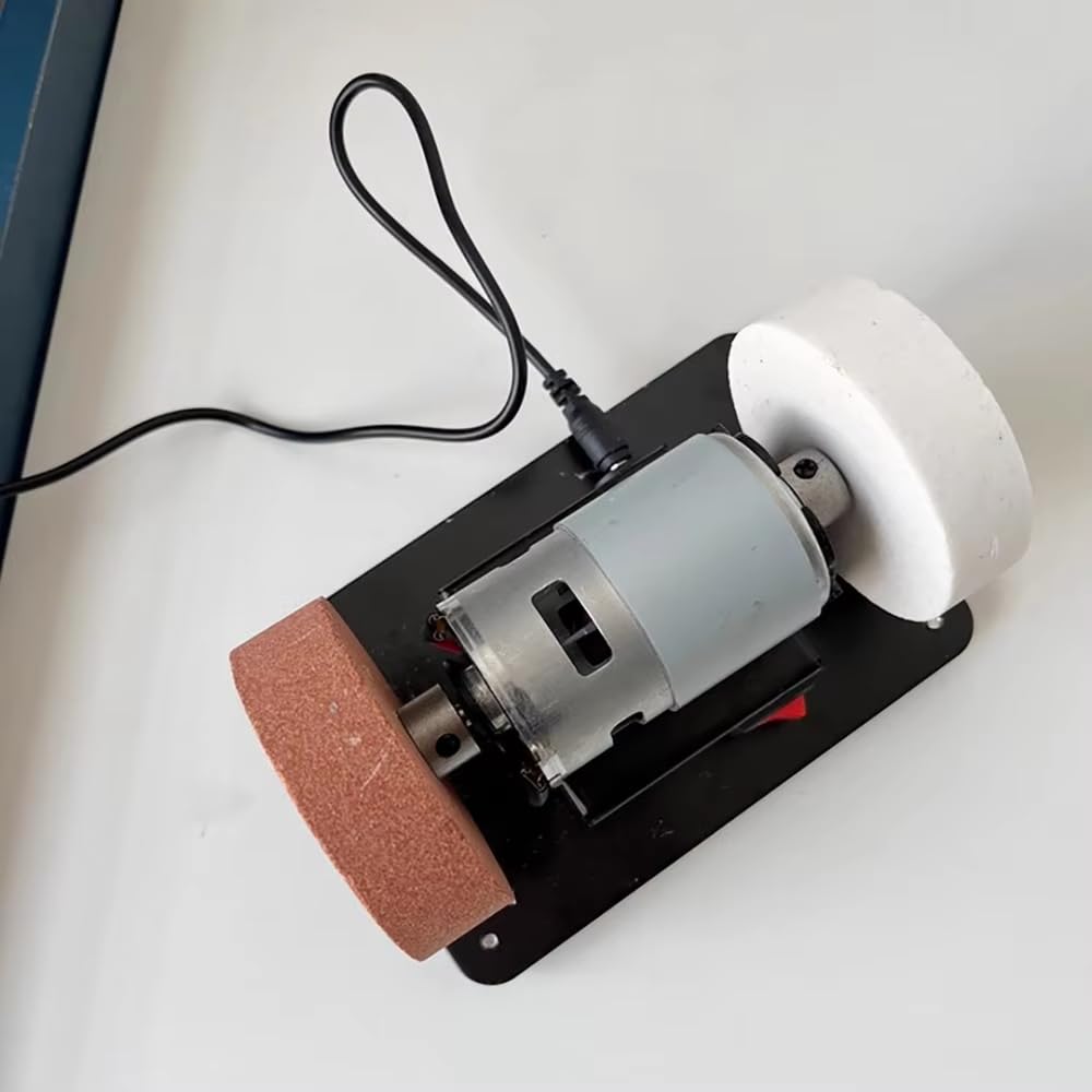 Toplionace Mini Amoladora Eléctrica - Amoladora de Banco Multifunción de 100W para Afilar, Pulir y Eliminar óxido
