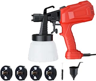 Paint Sprayer, 400W Cordless Paint Sprayer with 4 Nozzles and 3 Patterns, Easy to Clean for House Painting Furniture Cabinets Fence Walls Door Garden Chairs