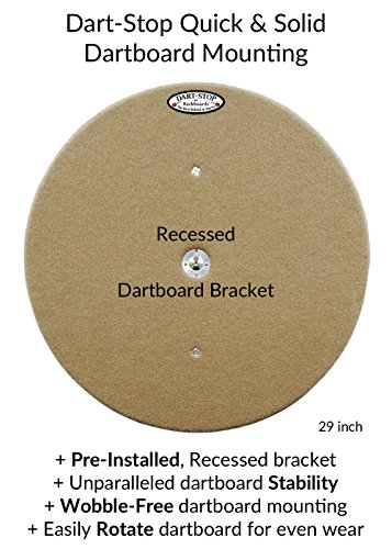 Dart-Stop 29 Inch Round Black Pro Dart Board Backboard | Wall Protector | Dartboard Surround #TOP5