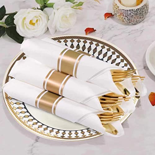 Guofa W-30 Pre Rolled Gold Plastic Cutlery 30 Pack thumb #4