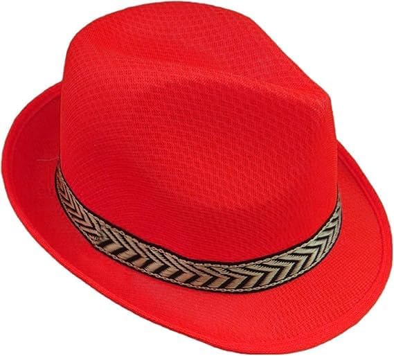 Fedora Hat, Wide Brim Retro Style Hat for Parties Photoshoot Outdoor Activities, Summer Beach Hat, Fedora Fun Party Colourful Headwear Dress Up Costume-picture-51