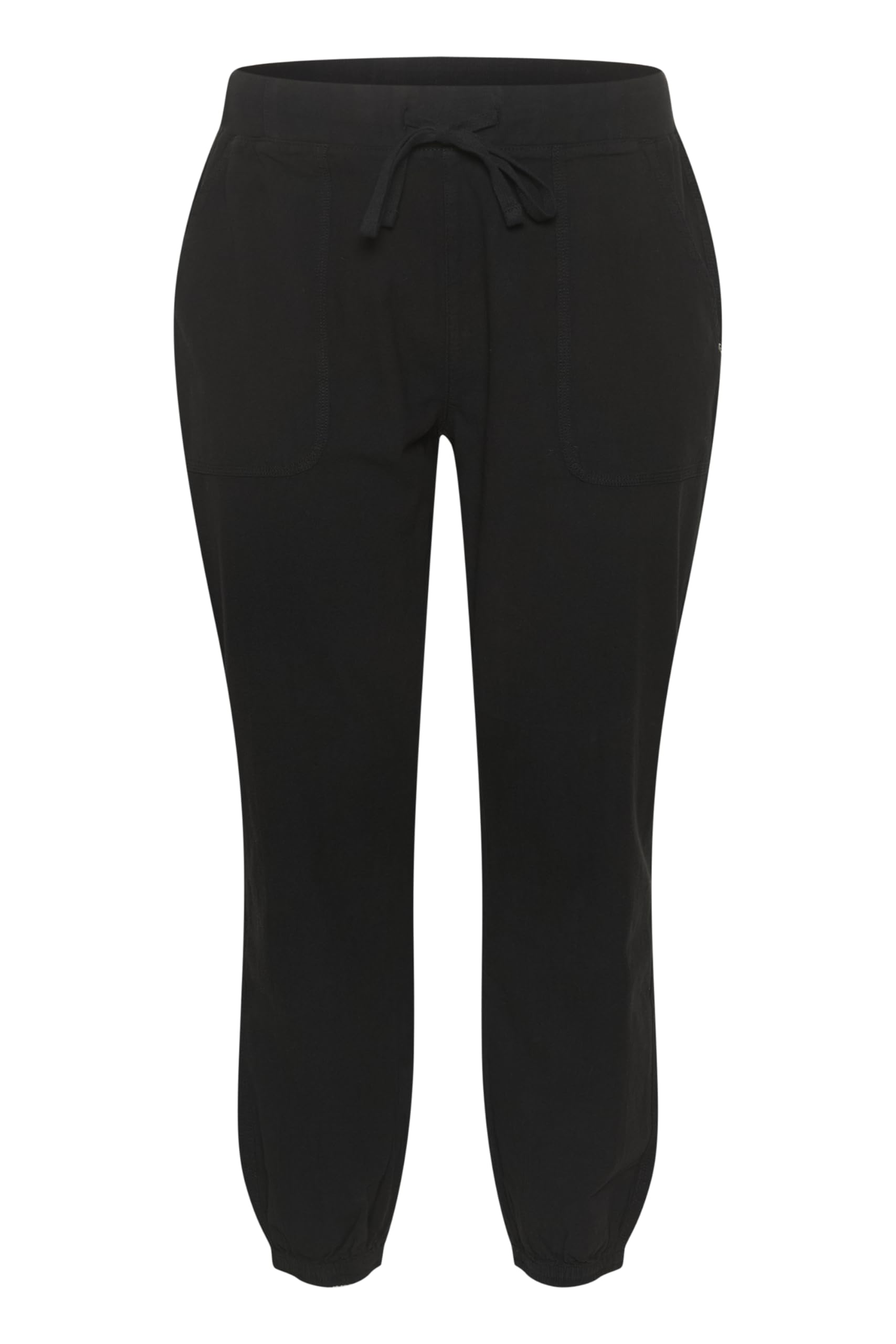 Kaffe Curve Women's Black Deep Kcnana Trousers Loose Sweatpants Drawstring Large Sizes, 22