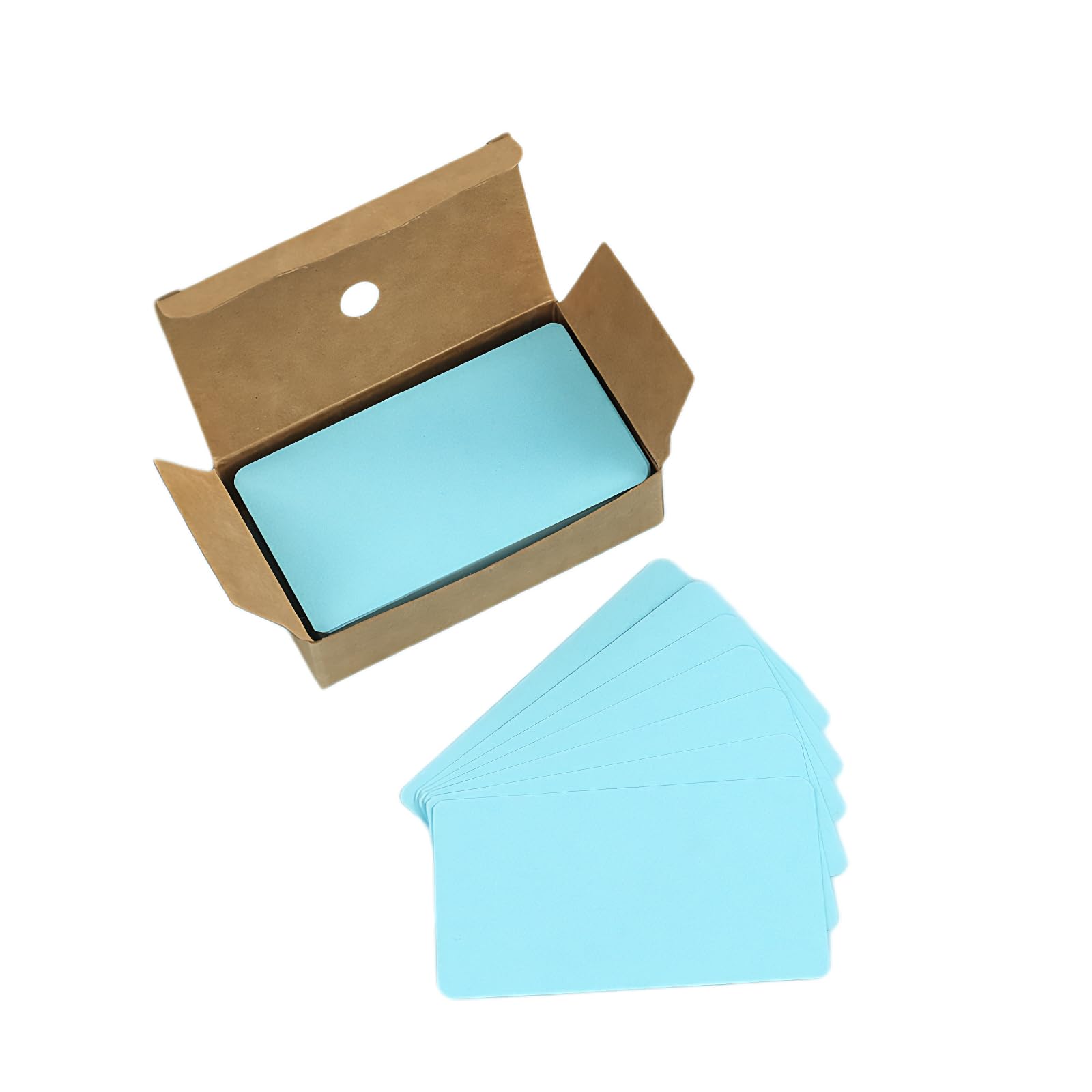 Leliafleury 100Pcs Blank Business Cards Blue Message Cards Blank Flash Cards Craft Words Cards for Learning Study, DIY, Memory Note