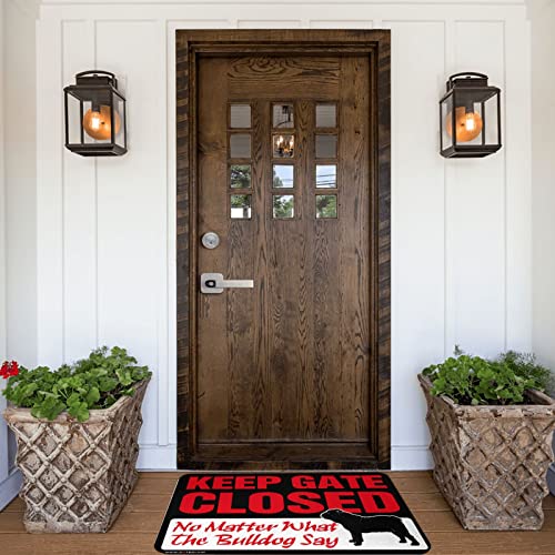 Tapis de bienvenue extérieur pour stopper la boue avec message drôle Keep Gate Closed - 6