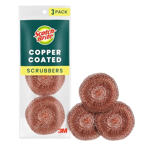 Scotch-Brite Copper Coated Scrubbers, 3ct