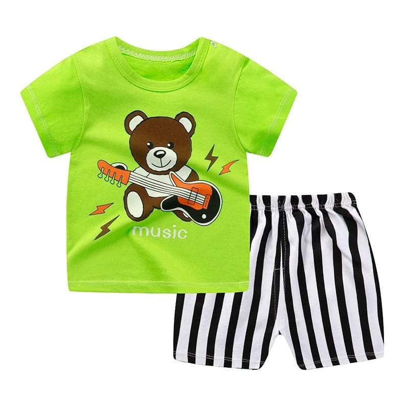Image of Bold N Elegant Dailywear Cartoon Summer Kid's Half Sleeves T-shirt Shorts Set for Baby Boys & Girls