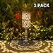 2 piezas de luces solares retro candelabro Lámpara de mesa solar para...