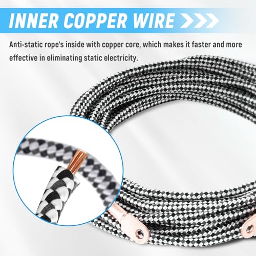 Image of YUCHENGTECH Anti Static Copper Rope O.D.8mm 32FT Anti Static Cord Static Eliminator Static Electricity Remover Industrial for Laminating Machine Printing Machine Film Machine (32FT)