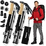 Trekology TREK-Z Walking Poles - Foldable Trekking Poles for Men & Women - Adjustable Nordic Walking Sticks, Hiking Sticks & Collapsible Hiking Gear