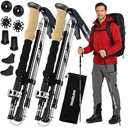 Trekology Trek-Z - Bastones de Senderismo, 2 Unida...: Aumente su huella. Los bastones de trekking ergonómicos Trek-Z (juego de 2) te dan una razón para aumentar los pasos que das. Ayude a prevenir lesiones de rodilla, soporte peso adicional y camine cómodamente con estos bastones de senderismo. El agarr...